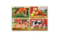 Sale Melissa & Doug Farm 4-in-1 Wooden Jigsaw Puzzles in a Storage Box (48pc total)