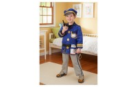 Sale Melissa & Doug Police Officer Role Play Costume Dress-Up Set (8pc), Adult Unisex, Size: Small, Red/Gold