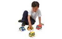 Sale Melissa & Doug K's Kids Pull-Back Vehicle Set - Soft Baby Toy Set With 4 Cars and Trucks and Carrying Case