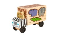 Sale Melissa & Doug Animal Rescue Shape-Sorting Truck - Wooden Toy With 7 Animals and 2 Play Figures