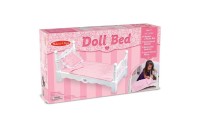 Outlet Melissa & Doug White Wooden Doll Bed With Bedding (24 x 12 x 11 inches)