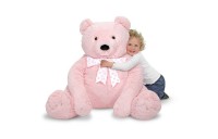 Outlet Melissa & Doug Jumbo Pink Teddy Bear Stuffed Animal (2 feet tall)
