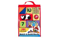 Outlet Melissa & Doug K's Kids Match and Build Soft Blocks Set