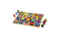 Outlet Melissa & Doug Jumbo Numbers Wooden Chunky Puzzle (20pc)