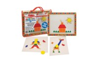 Discounted Melissa & Doug Deluxe Wooden Magnetic Pattern Blocks Set - Educational Toy With 120 Magnets and Carrying Case