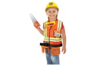Discounted Melissa & Doug Construction Worker Role Play Costume Dress-Up Set (6pc), Adult Unisex, Size: Large, Gold/Orange/Yellow