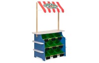 Best Melissa & Doug Wooden Grocery Store and Lemonade Stand - Reversible Awning, 9 Bins, Chalkboards
