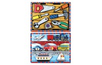Discounted Melissa & Doug Doug Vehicles and Tools Wooden Chunky Puzzle Bundle 2pc