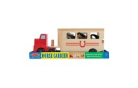 Discounted Melissa & Doug Horse Carrier Wooden Vehicle Play Set With 2 Flocked Horses and Pull-Down Ramp