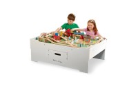Limited Sale Melissa & Doug Deluxe Wooden Multi-Activity Play Table - For Trains, Puzzles, Games, More