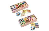 Limited Sale Melissa & Doug Self-Correcting Letter and Number Wooden Puzzles Set With Storage Box 92pc