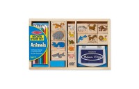 Limited Sale Melissa & Doug Wooden Stamp Set: Animals - 16 Stamps, 4 Colored Pencils, Stamp Pad