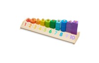 Limited Sale Melissa & Doug Counting Shape Stacker - Wooden Educational Toy With 55 Shapes and 10 Number Tiles