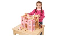 Limited Sale Melissa & Doug Fold and Go Wooden Princess Castle With 2 Royal Play Figures, 2 Horses, and 4pc of Furniture