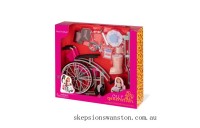 Genuine Our Generation Care Set with Foldable Wheelchair