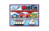 Best Melissa & Doug Wooden Chunky Puzzles Set - Vehicles and Construction 15pc