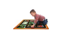 Limited Sale Melissa & Doug Round The City Rescue Rug With 4 Wooden Vehicles (39 x 36 inches)