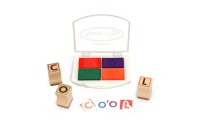 Limited Sale Melissa & Doug Wooden Alphabet Stamp Set - 56 Stamps With Lower-Case and Capital Letters
