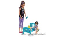 Genuine Barbie Skipper Babysitters Bedtime Playset Doll and Accessories