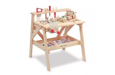 Outlet Melissa & Doug Solid Wood Project Workbench Play Building Set