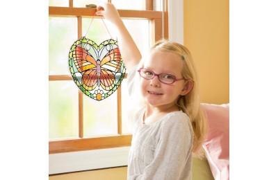 Sale Melissa & Doug Stained Glass Made Easy Activity Kit: Butterfly - 140+ Stickers