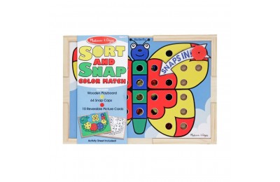 Sale Melissa & Doug Sort and Snap Color Match - Sorting and Patterns Educational Toy