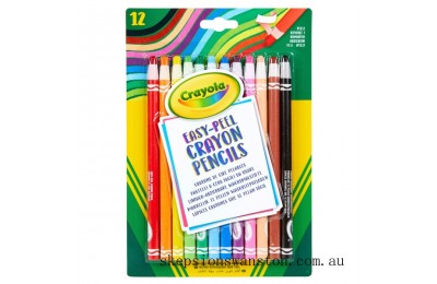 Outlet Sale Crayola 12 Easy Peel Crayon Pencils