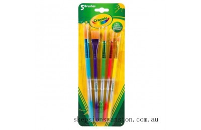 Special Sale Crayola 5 Assorted Paintbrushes