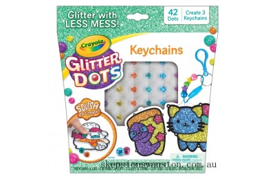 Outlet Sale Crayola Glitter Dots Sparkle Friends Keychain