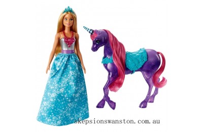 Discounted Barbie Dreamtopia Princess Doll and Unicorn