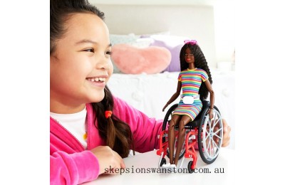 Discounted Barbie Doll 166 with Wheelchair Brunette