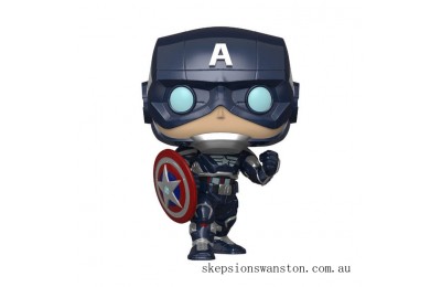 Genuine Marvel Avengers Game Captain America (Stark Tech Suit) Funko Pop! Vinyl