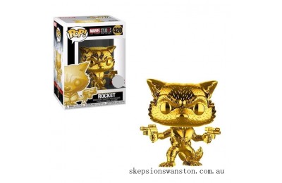 Genuine Marvel MS10 Rocket Raccoon Gold Chrome EXC Funko Pop! Vinyl (VIP ONLY)