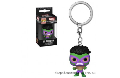 Genuine Marvel Luchadores Hulk Pop! Keychain