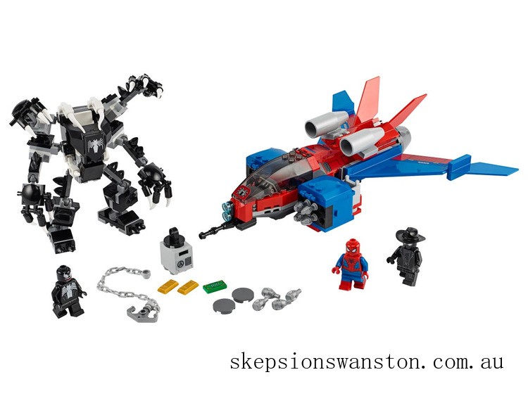 Discounted LEGO Spider-Man Spiderjet vs. Venom Mech
