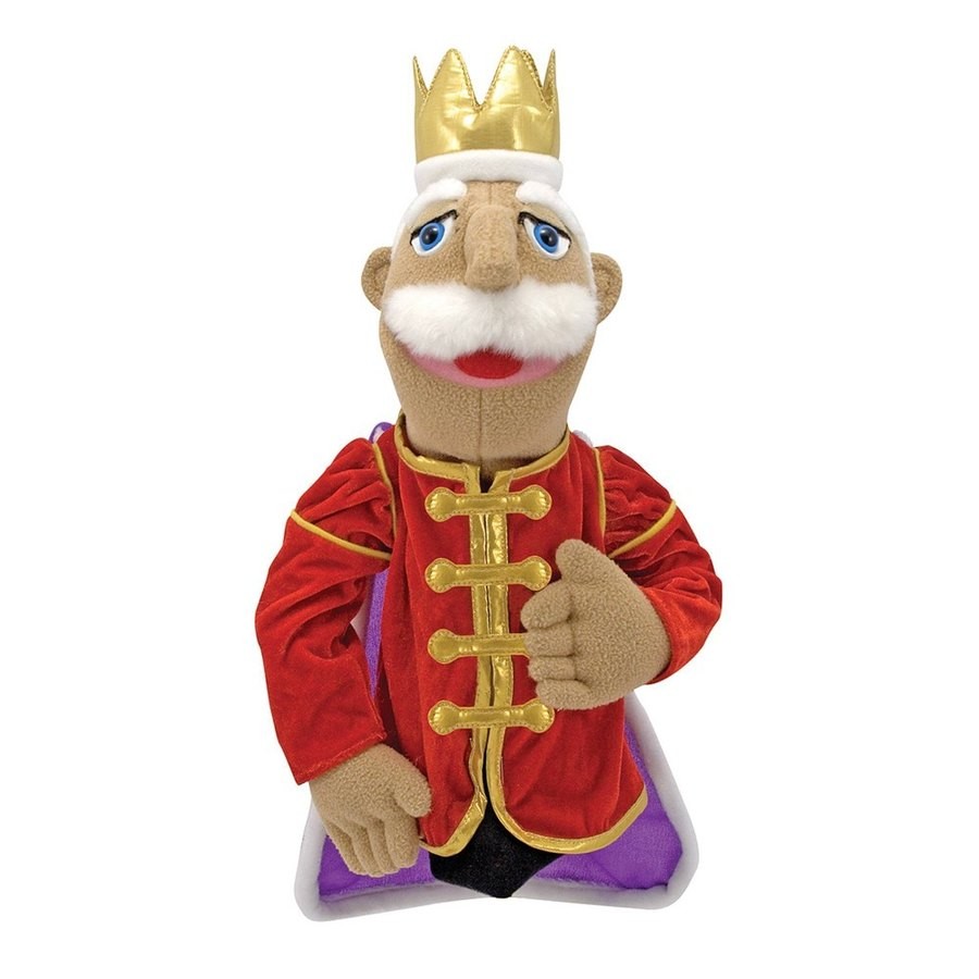 Sale Melissa & Doug King Puppet With Detachable Wooden Rod for Animated Gestures