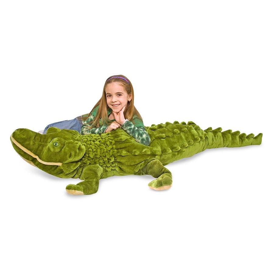 Sale Melissa & Doug Giant Alligator - Lifelike Stuffed Animal (nearly 6 feet long)