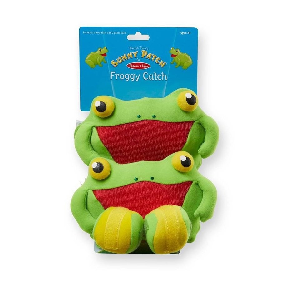 Sale Melissa & Doug Sunny Patch Froggy Toss and Grip Catching Game With 2 Balls