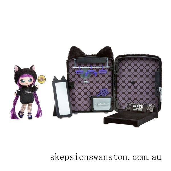 Discounted Na! Na! Na! Surprise 3-in-1 Backpack Bedroom Black Kitty Playset