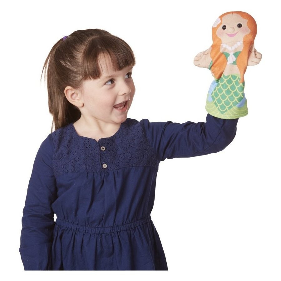 Outlet Melissa & Doug Storybook Friends Hand Puppets (Set of 4) - Princess, Fairy, Mermaid, and Ballerina