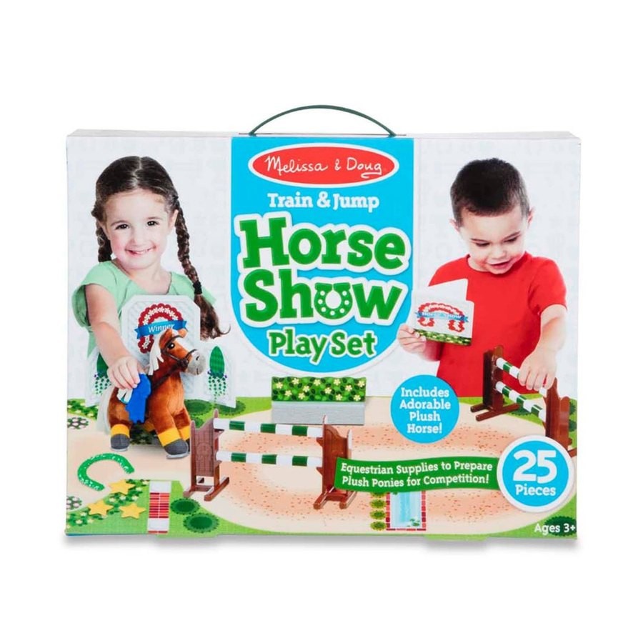 Outlet Melissa & Doug Horse Show Equestrian Playset 25pc