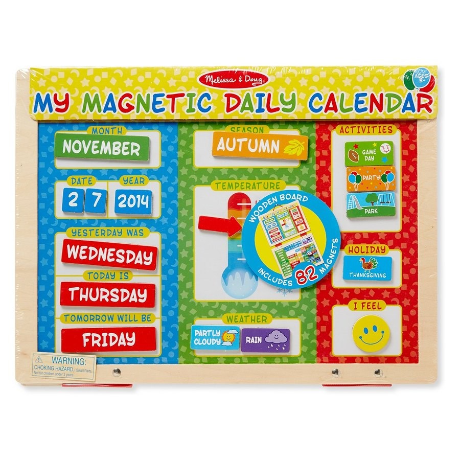 Outlet Melissa & Doug My First Daily Magnetic Calendar