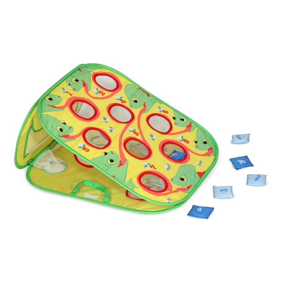Outlet Melissa & Doug Sunny Patch Verdie Chameleon Double-Sided Bean Bag Toss Game With 8 Bean Bags, Kids Unisex