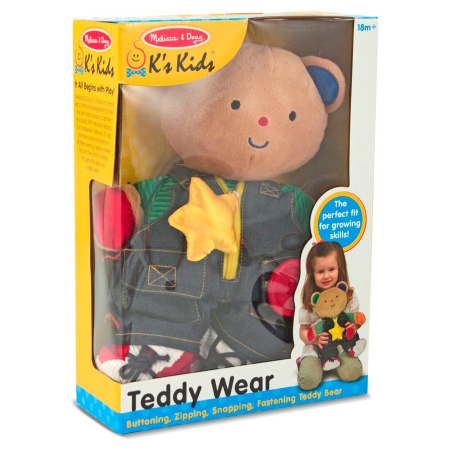 Sale Melissa & Doug K's Kids - Teddy Wear Stuffed Bear Educational Toy
