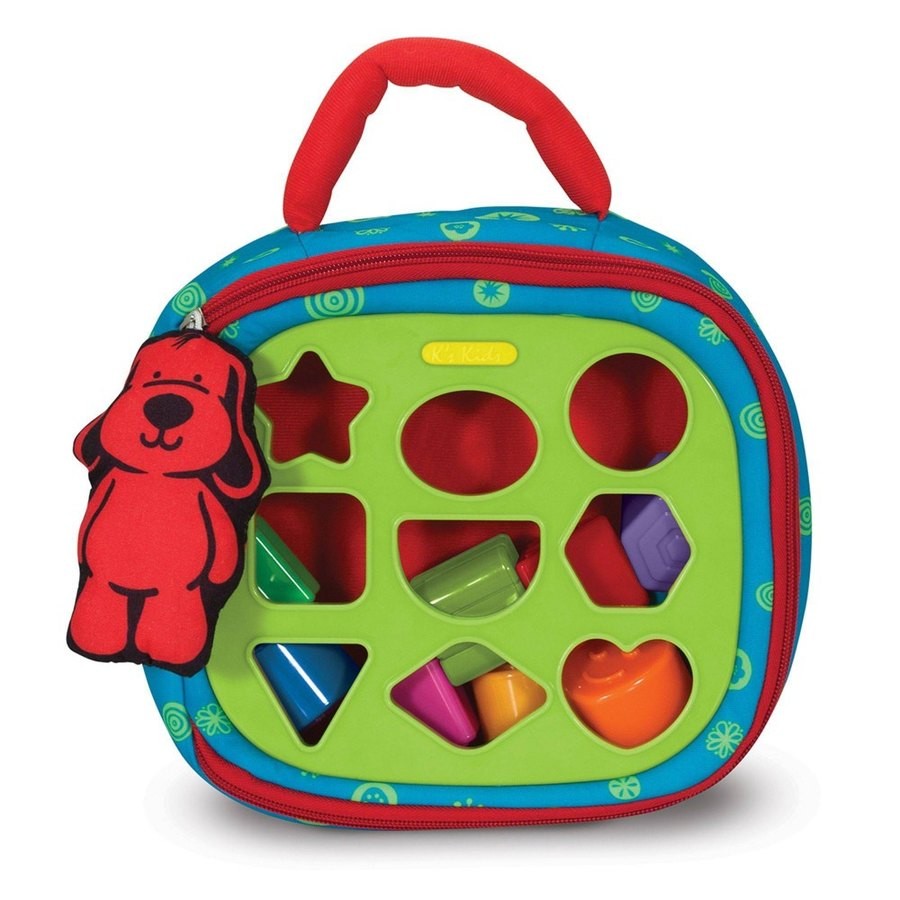 Outlet Melissa & Doug K's Kids Take-Along Shape Sorter Baby Toy With 2-Sided Activity Bag and 9 Textured Shape Blocks
