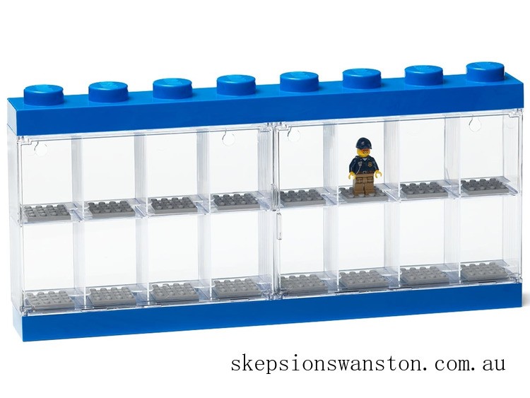 Discounted LEGO Minifigures Display Case 16 – Blue