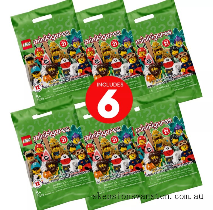 Genuine LEGO Minifigures Series 21 – 6 Pack