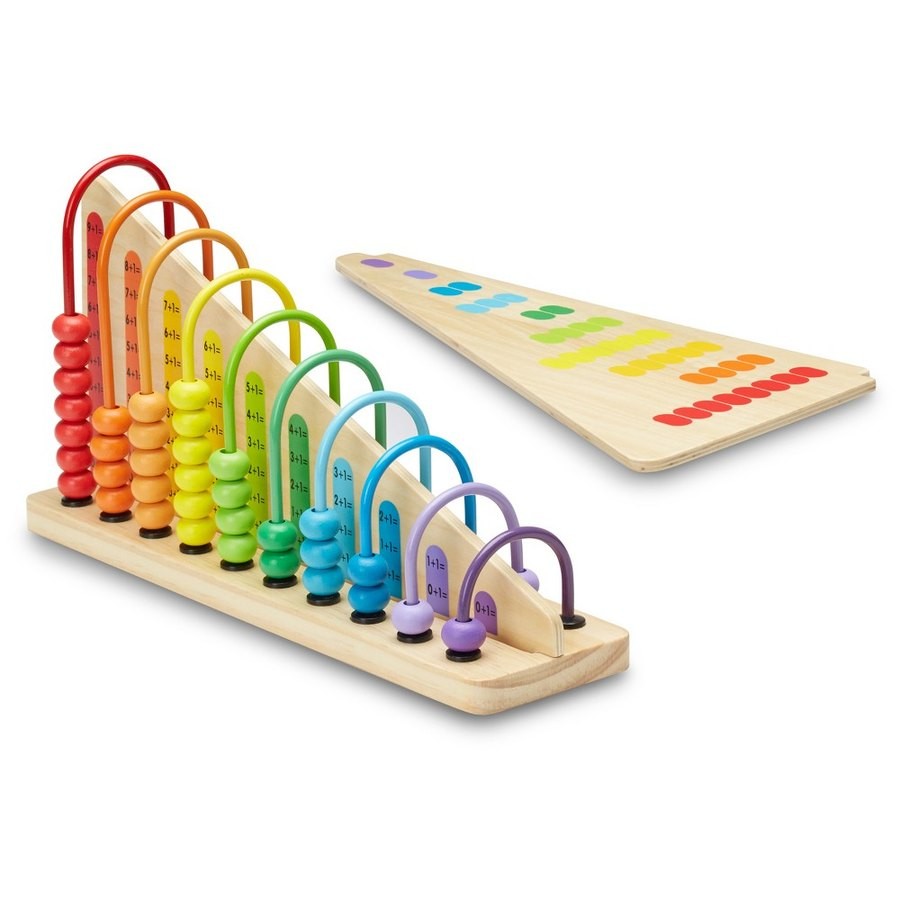 Outlet Melissa & Doug Add & Subtract Abacus - Educational Toy With 55 Colorful Beads and Sturdy Wooden Construction