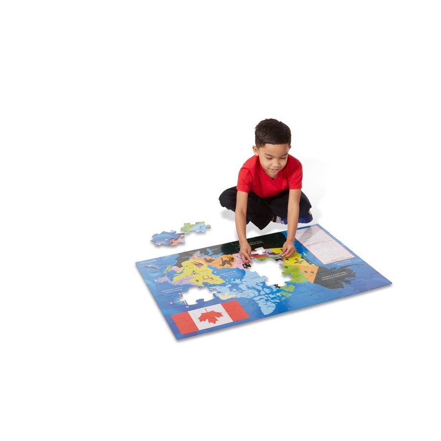 Outlet Melissa And Doug Canada Map Jumbo Floor Puzzle 48pc