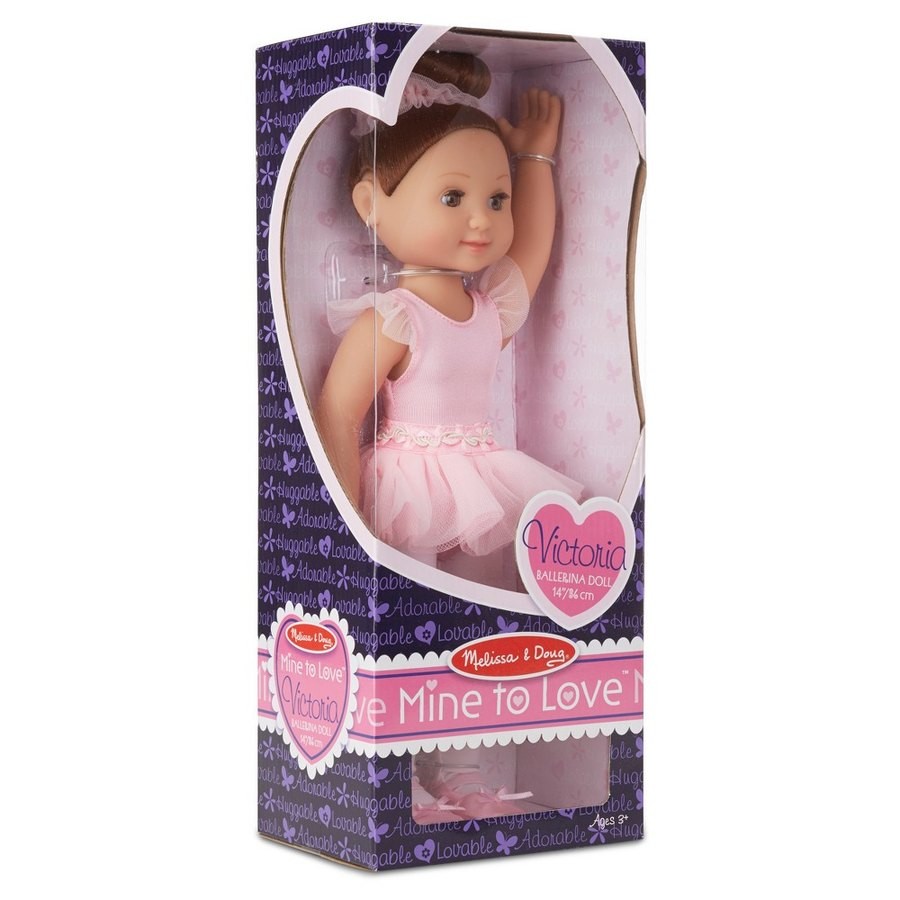 Outlet Melissa & Doug Victoria 14-Inch Poseable Ballerina Doll With Leotard and Tutu